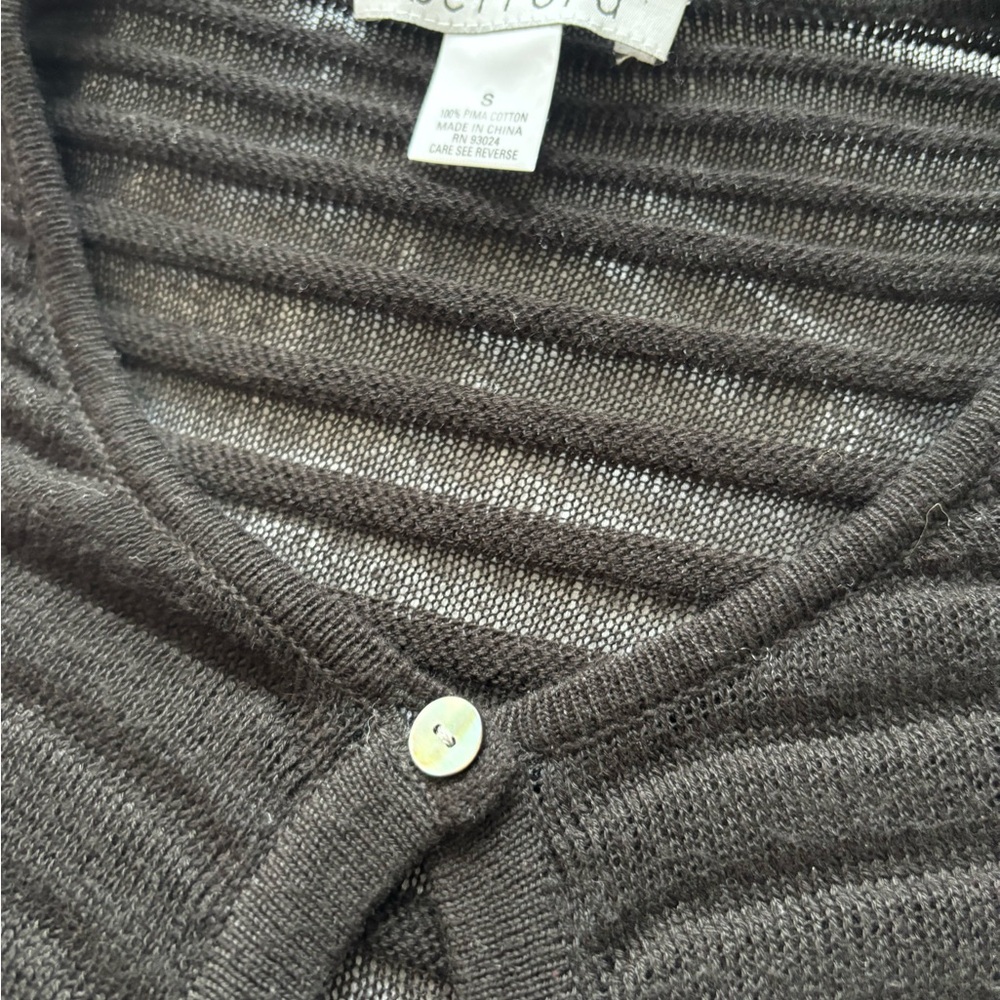 Chic Black Button-Up Cardigan - image 3